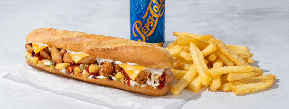 Cheesy Taouk Baguette Value Meal